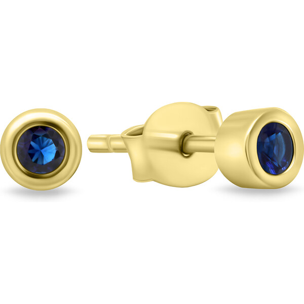 Brilio Silver Nadčasové pozlátené náušnice s modrými zirkónmi EA609YB 66581931