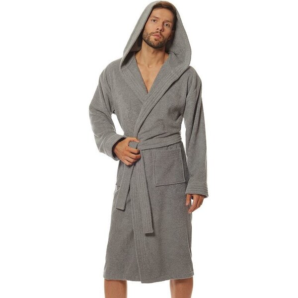 L&L Pánsky froté župan Leon sivý 22570530