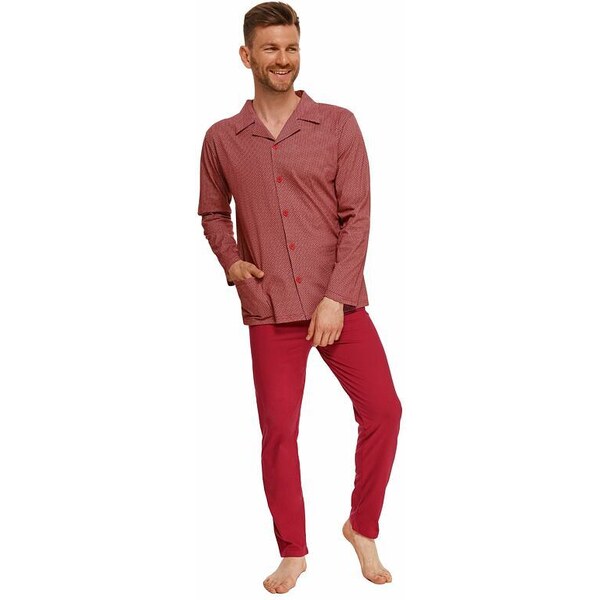 Taro Pánske pyžamo Richard červené 26673913