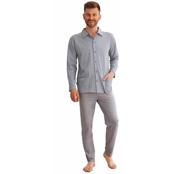 Taro Pánske pyžamo Richard sivé 26673914