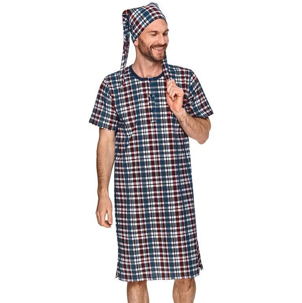 Taro Pánska nočná košeľa Michal 2 tmavo modrá 65624577