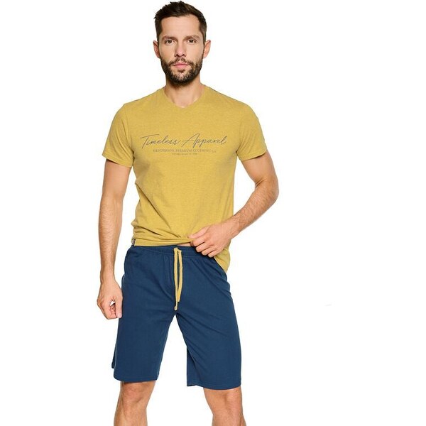 Henderson Pánske pyžamo Pulse žltohnedé 57956759