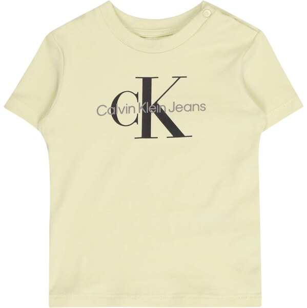 Calvin Klein Jeans Tričko pastelovo žltá / sivá / čierna 63973564