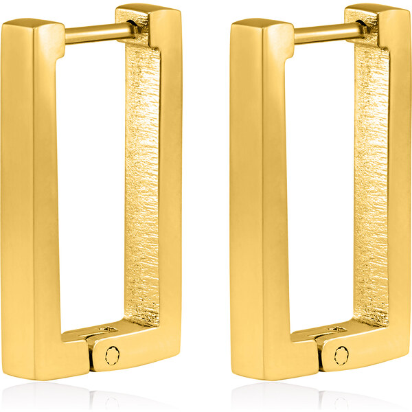 Troli Moderné obdĺžnikové náušnice z pozlátenej ocele VGE633G 66593937