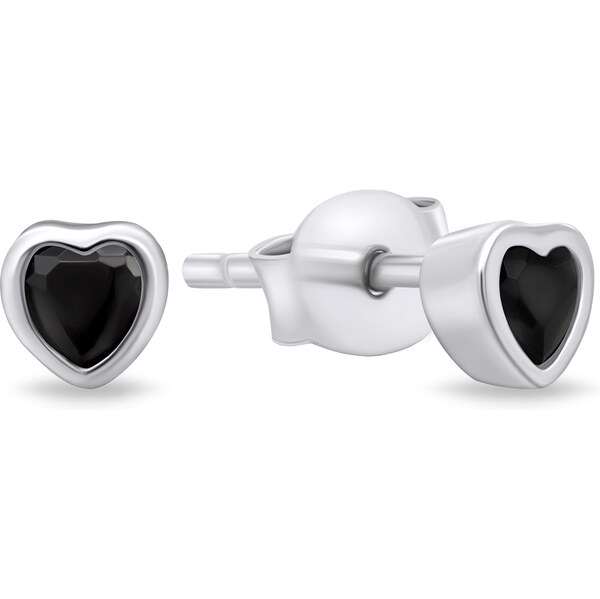 Brilio Silver Nežné strieborné náušnice so zirkónmi Srdiečka EA599WBC 66582393