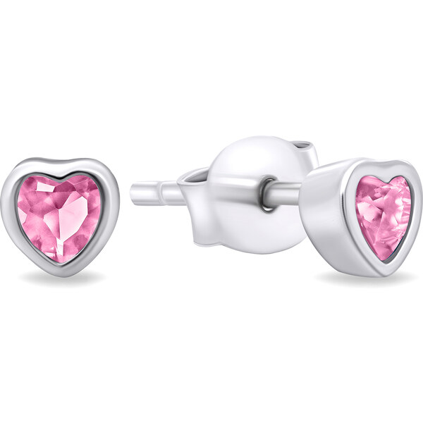 Brilio Silver Nežné strieborné náušnice so zirkónmi Srdiečka EA599WP 66579507