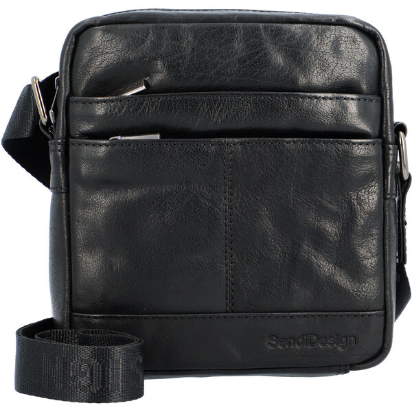 Pánska kožená taška čierna - SendiDesign Shaper B čierna 56864329