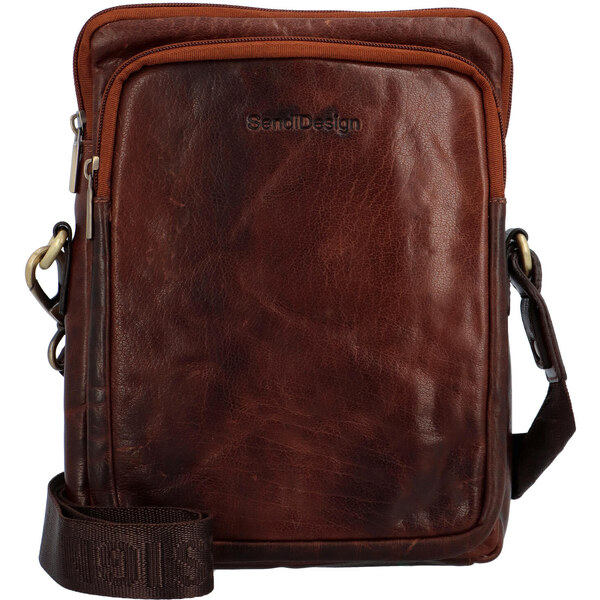 Pánska kožená taška tmavohnedá - SendiDesign McKolin hnedá 56864332