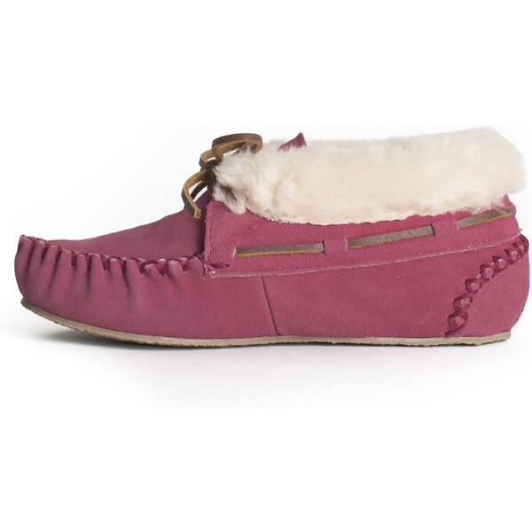 Minnetonka Poltopánky Charley krémová / hnedá / malinová 54237846