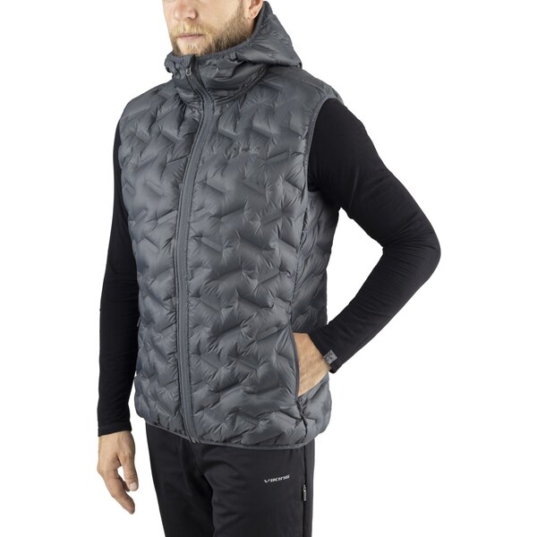 Pánska páperová vesta Viking ASPEN sivá 36687216