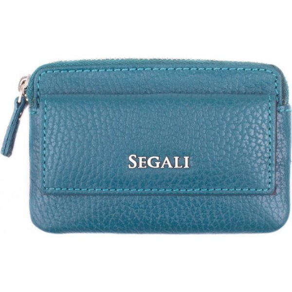 SEGALI Kožená mini peňaženka-kľúčenka 7483 A rain storm 66593535