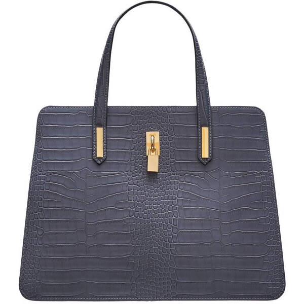 Glamorous by GLAM Dámska kožená kabelka razená - svetlo modrá 36687600