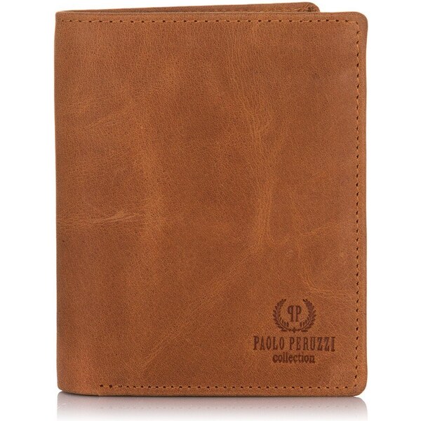 PAOLO PERUZZI Pánska kožená peňaženka RFID | hnedá IN-02-BR 36692017