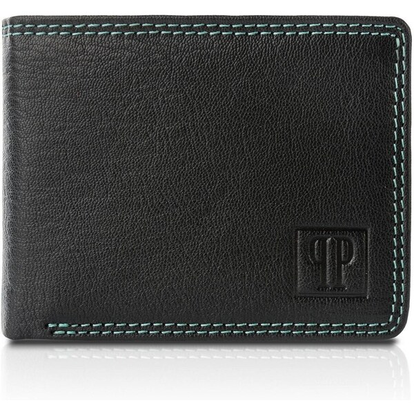PAOLO PERUZZI Pánska kožená peňaženka RFID T-69-BL | čierna T-69-BL 36692021