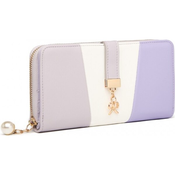 Miss Lulu Peňaženka - trojfarebná s PU kože, fialová 47035355
