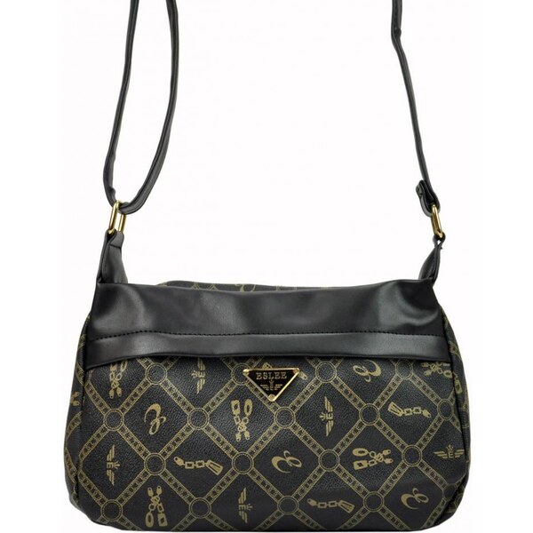 ESLEE Pozdĺžna dámska crossbody kabelka čierna 36730046