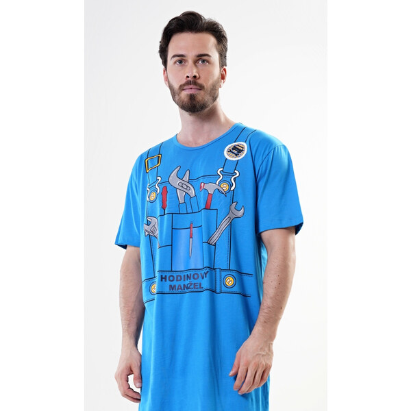 Vienetta MAN Pánska nočná košeľa s krátkym rukávom Hodinový manžel 54965124