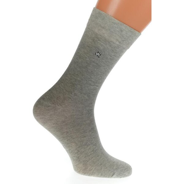 AURA.VIA Pánske bavlnené sivé ponožky POIRE 36755571