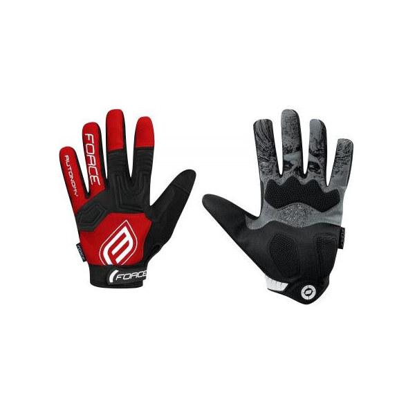 FORCE Rukavice MTB AUTONOMY 17 čierno-červené 47927682