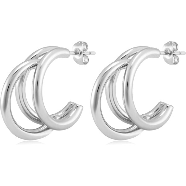 Troli Štýlové oceľové kruhové náušnice VAAJDE201254S 66587684