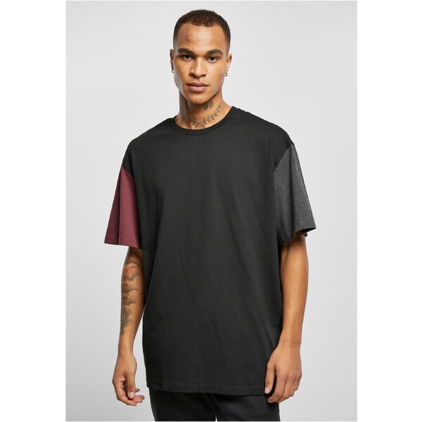 Urban Classics Organic Oversized Colorblock T-Shirt Black 50646281