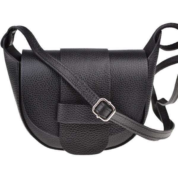 Čierna kožená talianska crossbody kabelka Rerta Nera NovaKabelka.sk 36799350