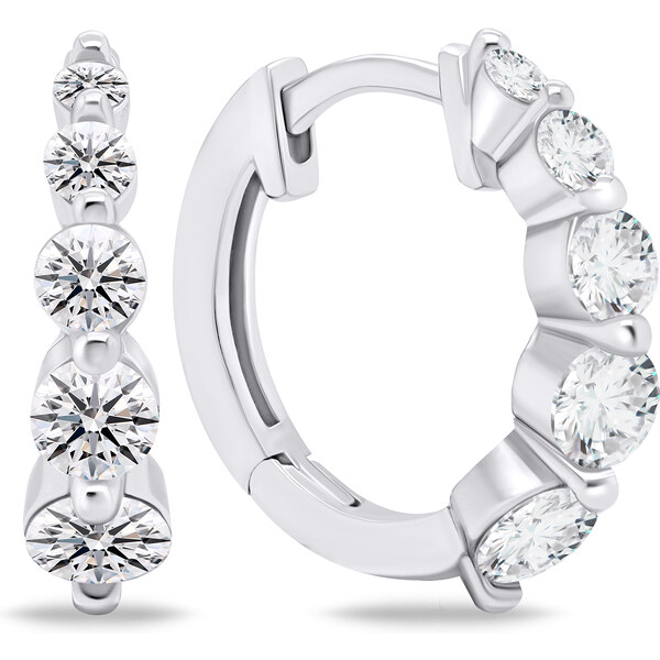 Brilio Silver Nadčasové strieborné kruhy so zirkónmi EA449W 66587897