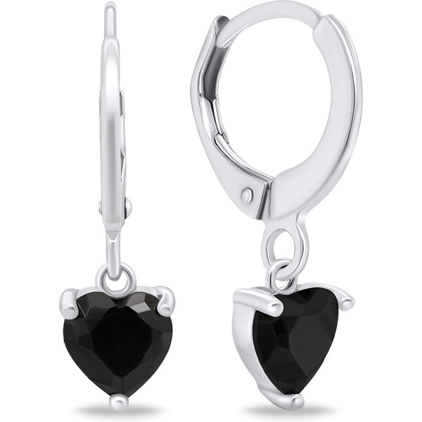 Brilio Silver Strieborné kruhové náušnice Srdiečka EA654WBC 66579050