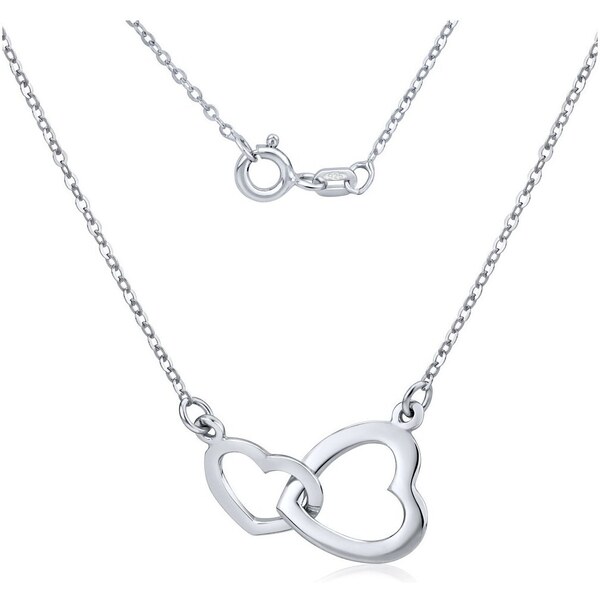 Silvego Strieborný náhrdelník Spojená srdce SMJN059FP7 66582540