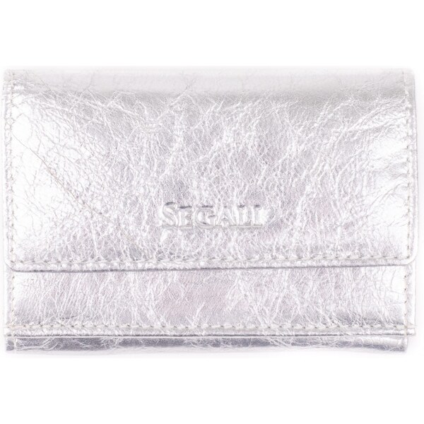 SEGALI Dámska kožená peňaženka 1756 silver shiny 66594522