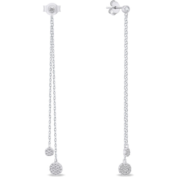 Brilio Silver Originálne strieborné náušnice so zirkónmi EA629W 66585497