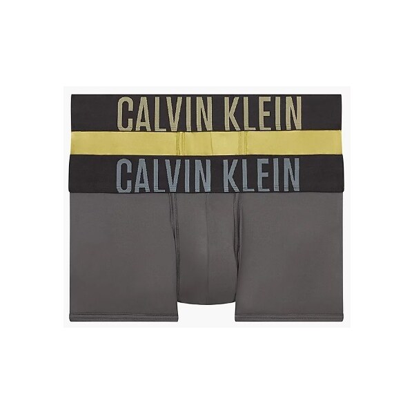 Boxerky 2 pack NB2599A 6HH sivá/kaki - Calvin Klein 36857180