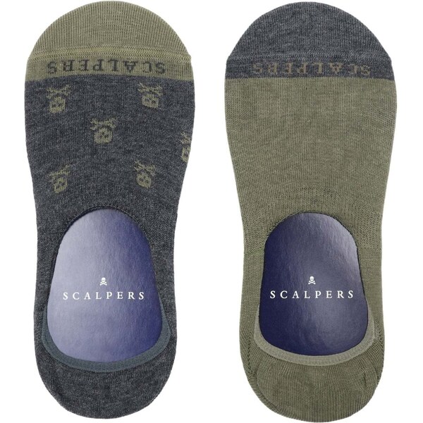 Scalpers Ťapky tmavosivá / kaki 62163701