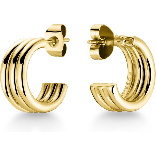 Rosefield Trojité pozlátené náušnice kruhy Toccombo JHHTRG-J317 66594875