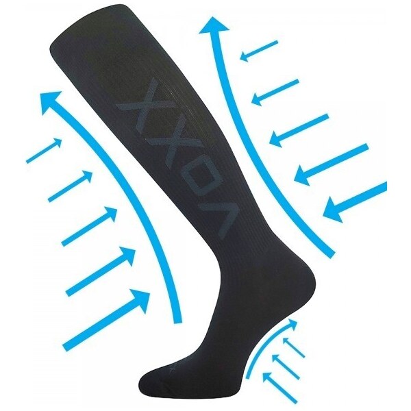 VENOM kompresné antibakteriálne podkolienky so striebrom VoXX Čierna 37493762