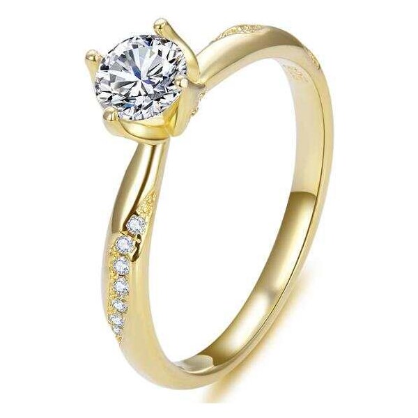 Olivie Strieborný zásnubný prsteň MAGIC GOLD 7168 37376699