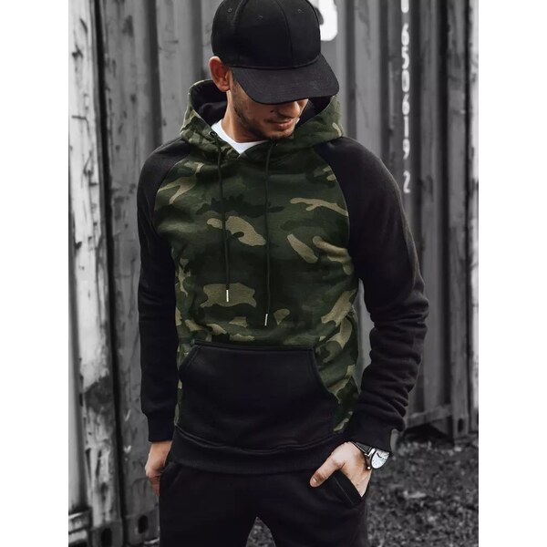 Buďchlap Maskáčová mikina v zelenom prevedení 36934634