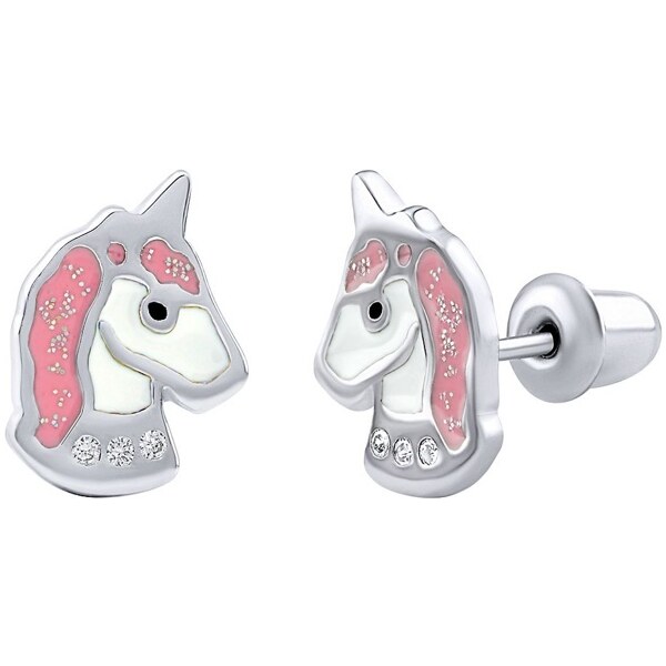 Silvego Strieborné náušnice Baggio jednorožce DCC056225E 66594437