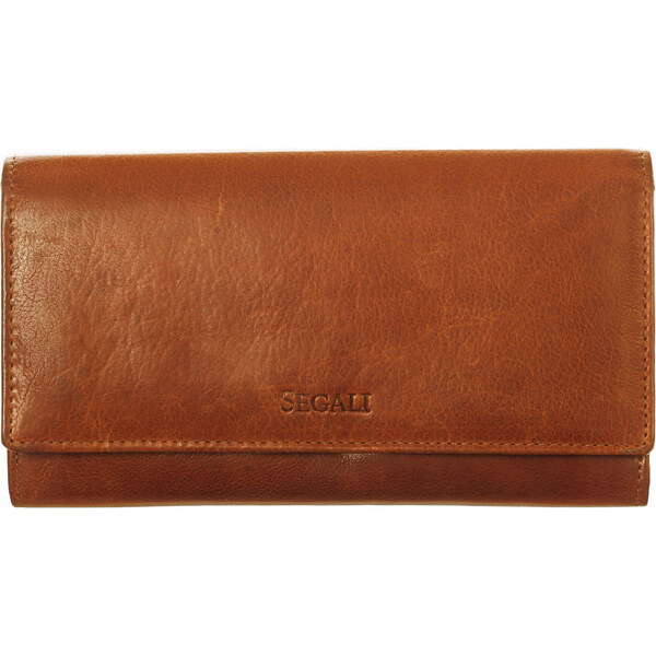 SEGALI Dámska kožená peňaženka 28 cognac 66579788