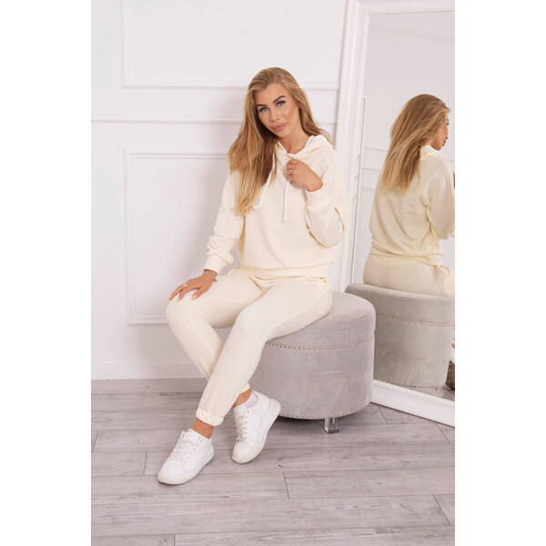 K-Fashion Tepláková súprava s kapucňou ecru 44560560