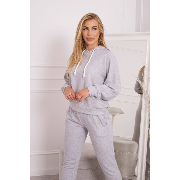 K-Fashion Šedá mikina s kapucňou 44560564