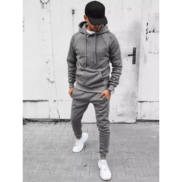 Buďchlap Atraktívna tepláková súprava v tmavošedej farbe 36972383