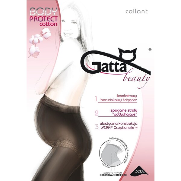 Tehotenské pančuchové nohavice Gatta Body Protect Cotton 53438791