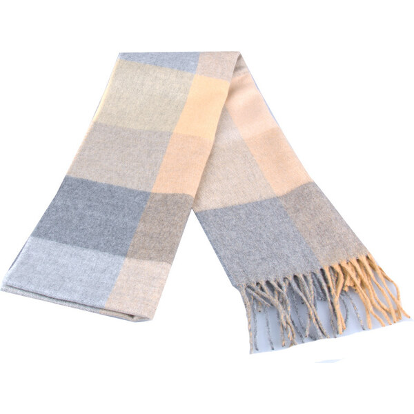 Béžovo-šedý pánsky šál PNN44 37019067