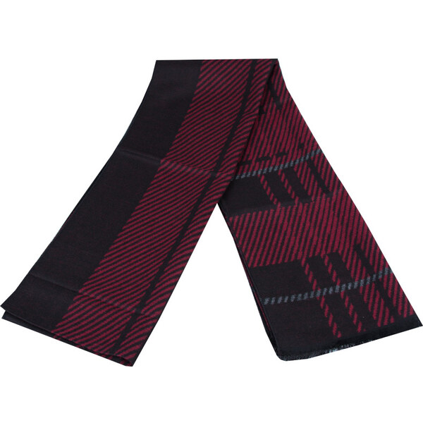Pekný pánsky šál v čierno-červenom prevedení PNN58 37019088