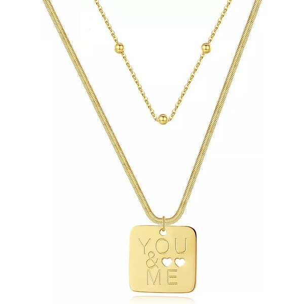 Lindas Jewelry Náhrdelník You & Me chirurgická oceľ INH193 37039835