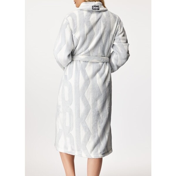 Dámsky župan YI2522605F biela/sivá - DKNY 37045243
