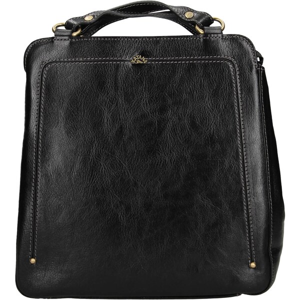 Dámska kožená batôžky kabelka Katana Viola - čierna 48201313