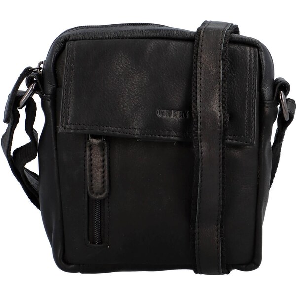 Pánska kožená taška cez rameno Greenwood Jerode - čierna 40978705