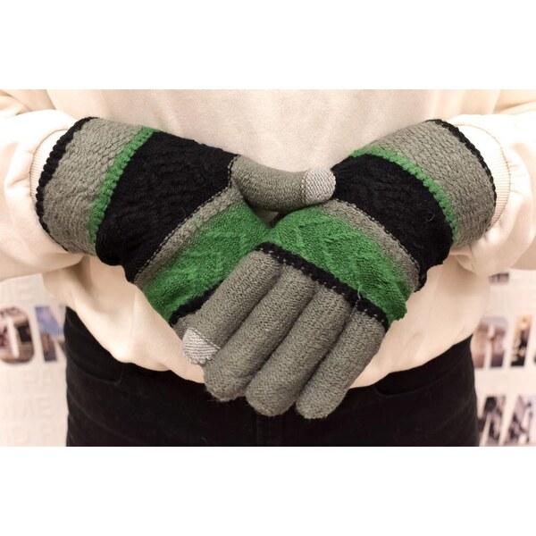 AURA.VIA Sivé vlnené rukavice BECKY 37063478